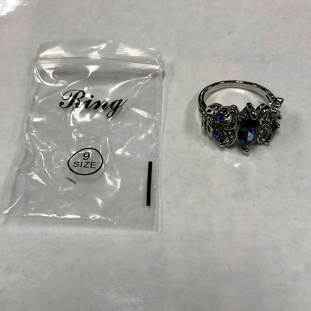 Purple Flower Ring size 9